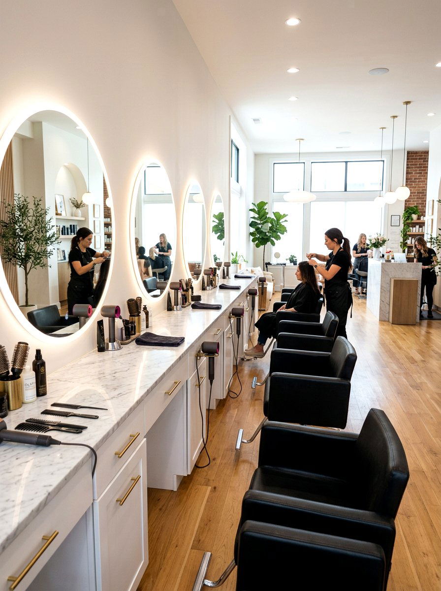 Marble Top Stations - 25 Spring Salon Decor Ideas