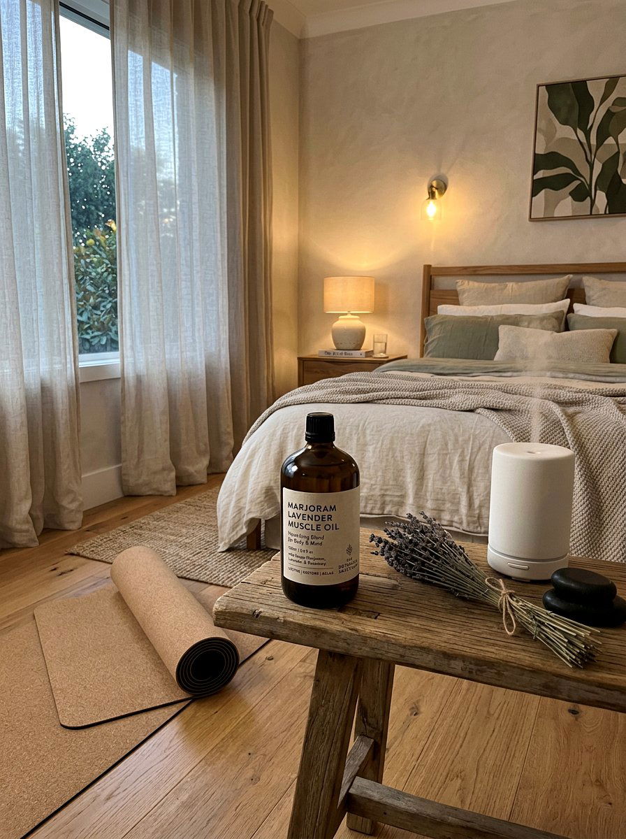 Marjoram Lavender Muscle Oil - 25 Spring Essential Oil Ideas