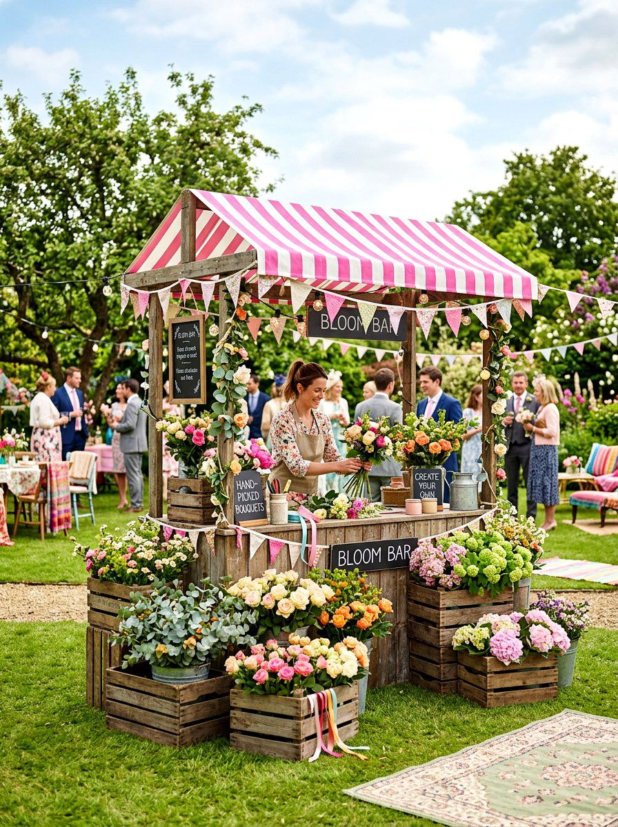 Market style stall - 25 Spring Bloom Bar Ideas