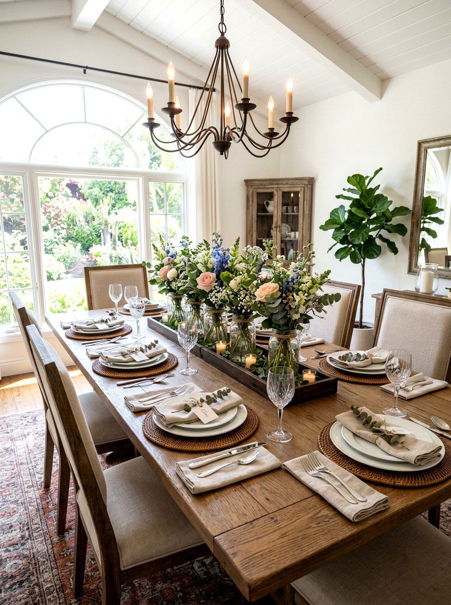 Mason Jar Centerpiece - 25 Spring Mason Jar Craft Ideas