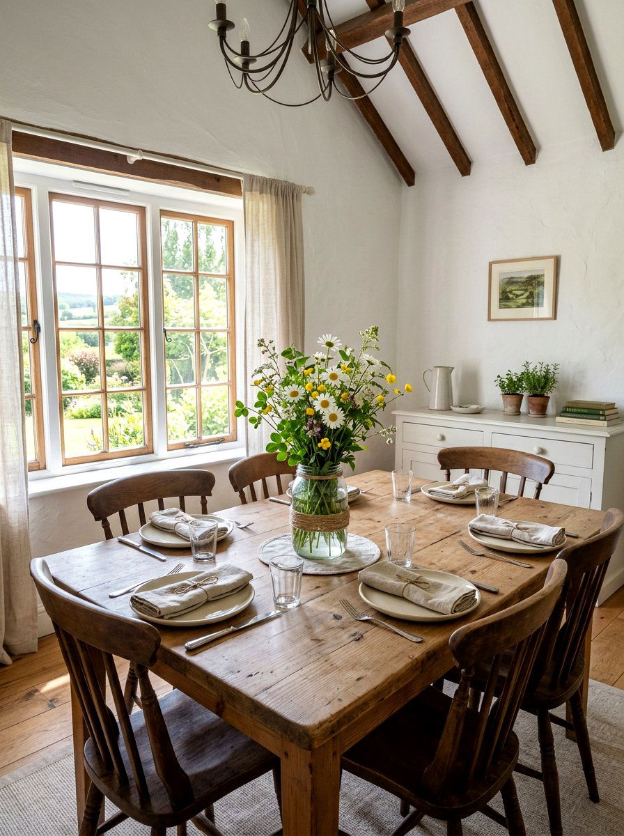 Mason Jar Centerpiece - 25 Spring Wildflower Arrangement Ideas