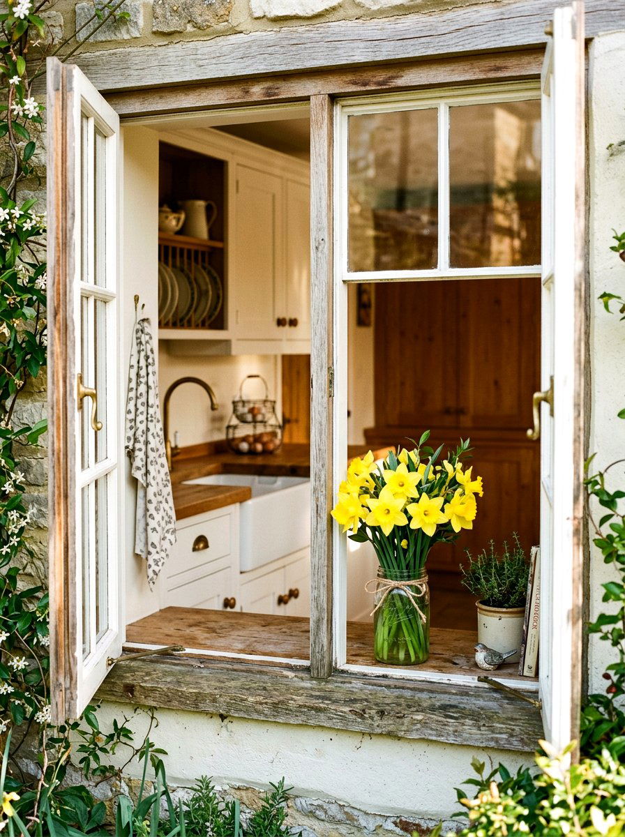 Mason Jar Daffodils - 25 Spring Flower Vase Ideas