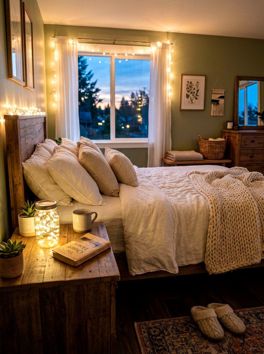 Mason Jar Fairy Light - 25 Spring Mason Jar Decor Ideas