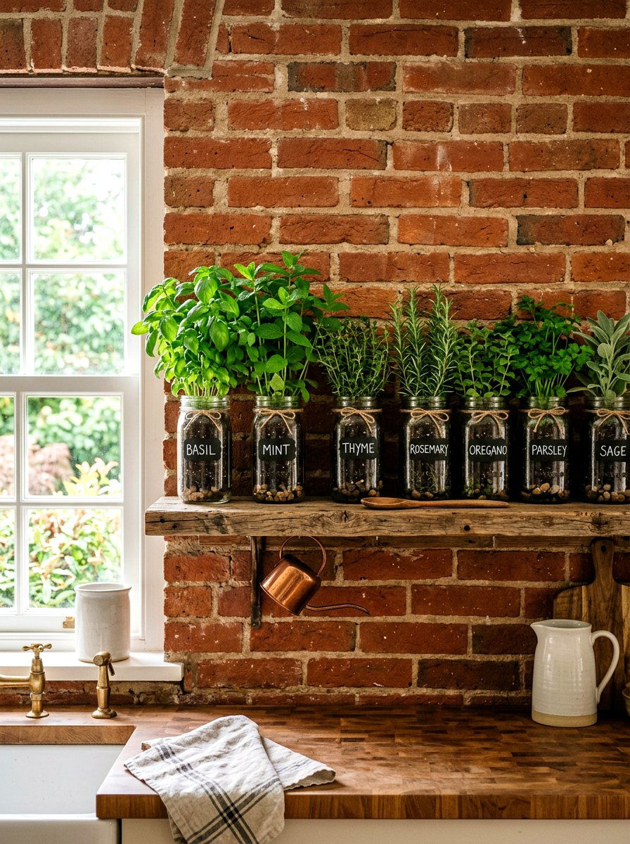 Mason Jar Herb Garden - 25 Spring Kitchen Herb Garden Ideas