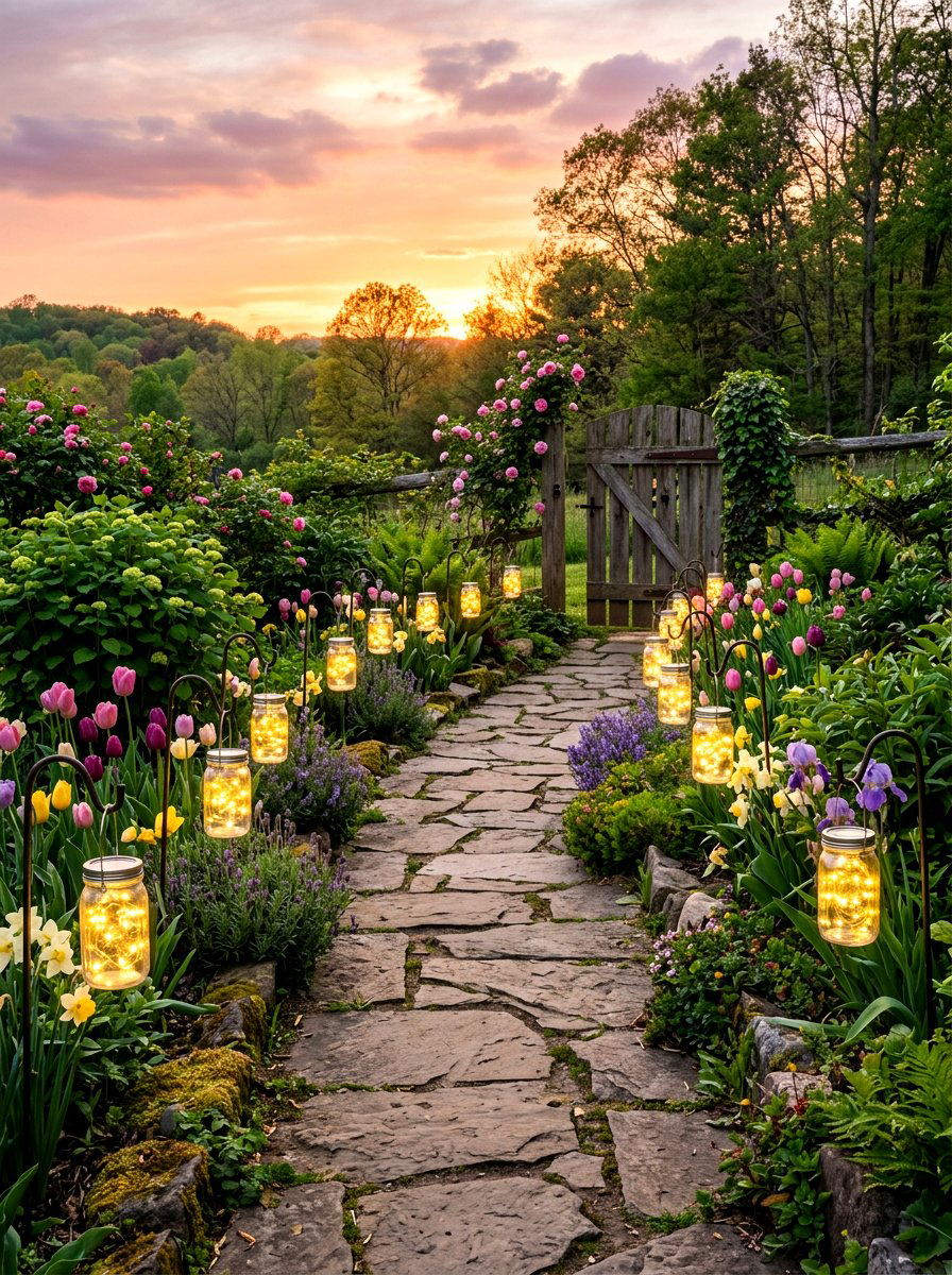 Mason Jar Lantern - 25 Spring Mason Jar Decor Ideas