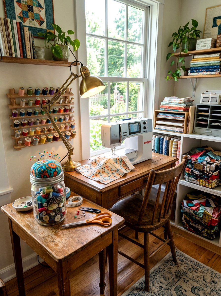 Mason Jar Pin Cushion - 25 Spring Mason Jar Craft Ideas