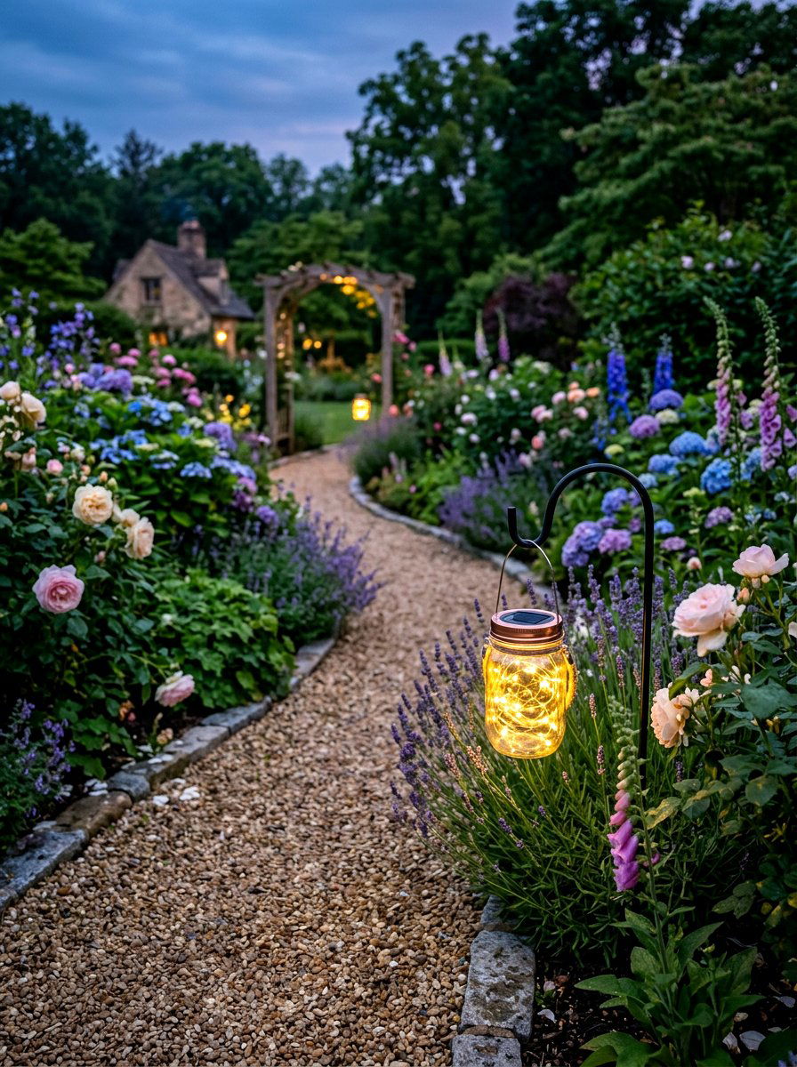 Mason Jar Solar Light - 25 Spring Mason Jar Craft Ideas