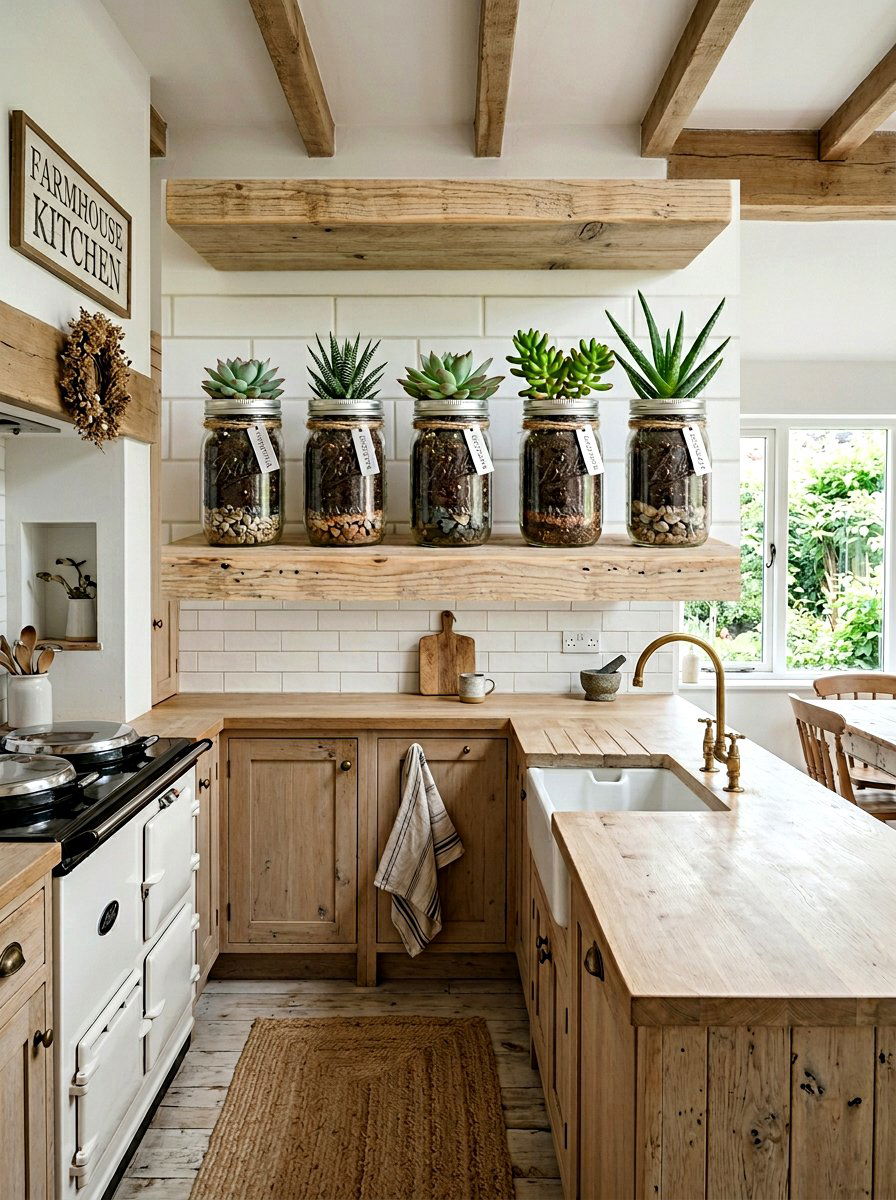 Mason Jar Succulent - 25 Spring Succulent Decor Ideas