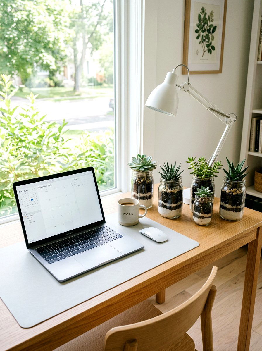Mason Jar Succulent - 25 Spring Mason Jar Decor Ideas