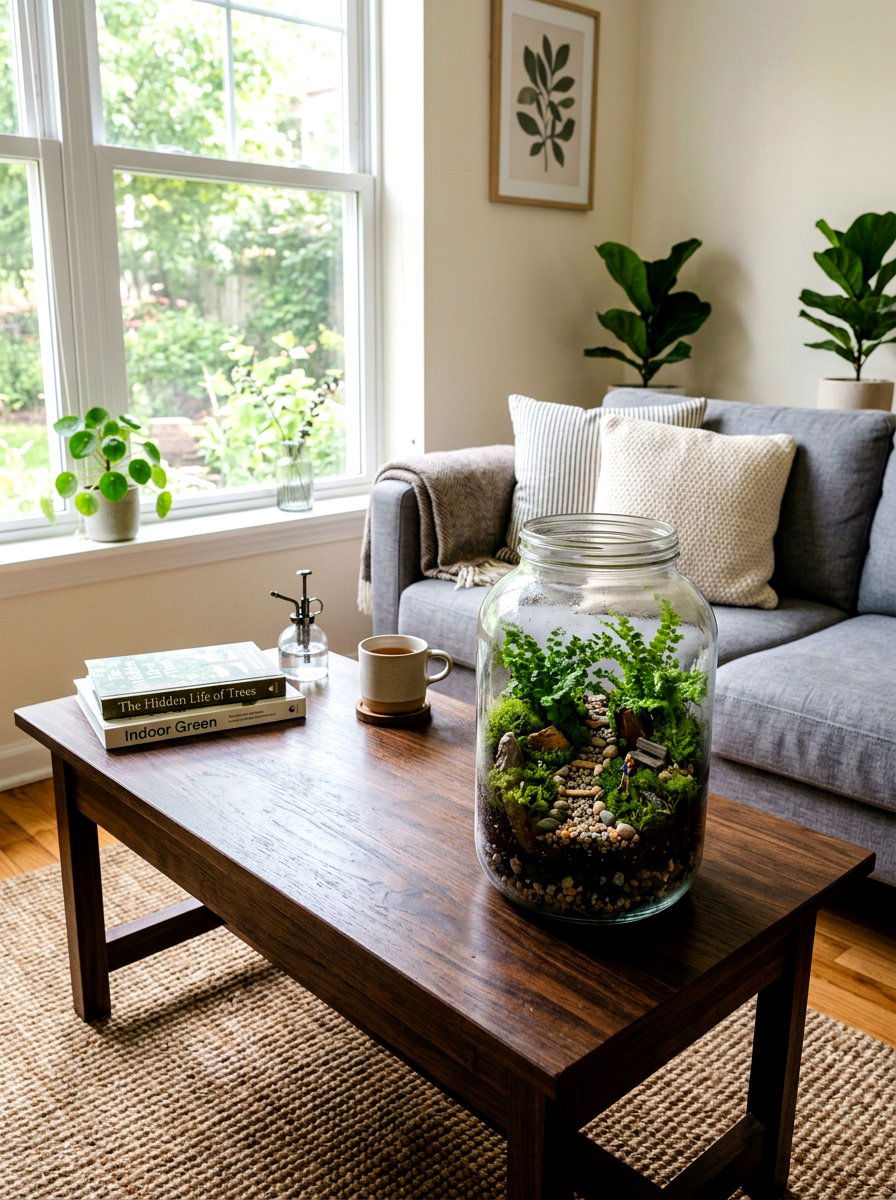 Mason Jar Terrarium - 25 Spring Mason Jar Decor Ideas