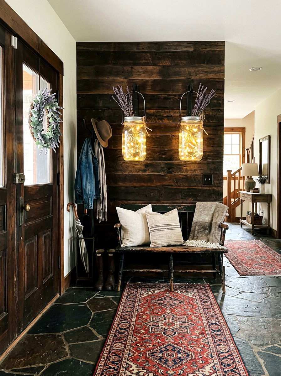 Mason Jar Wall Sconce - 25 Spring Mason Jar Decor Ideas