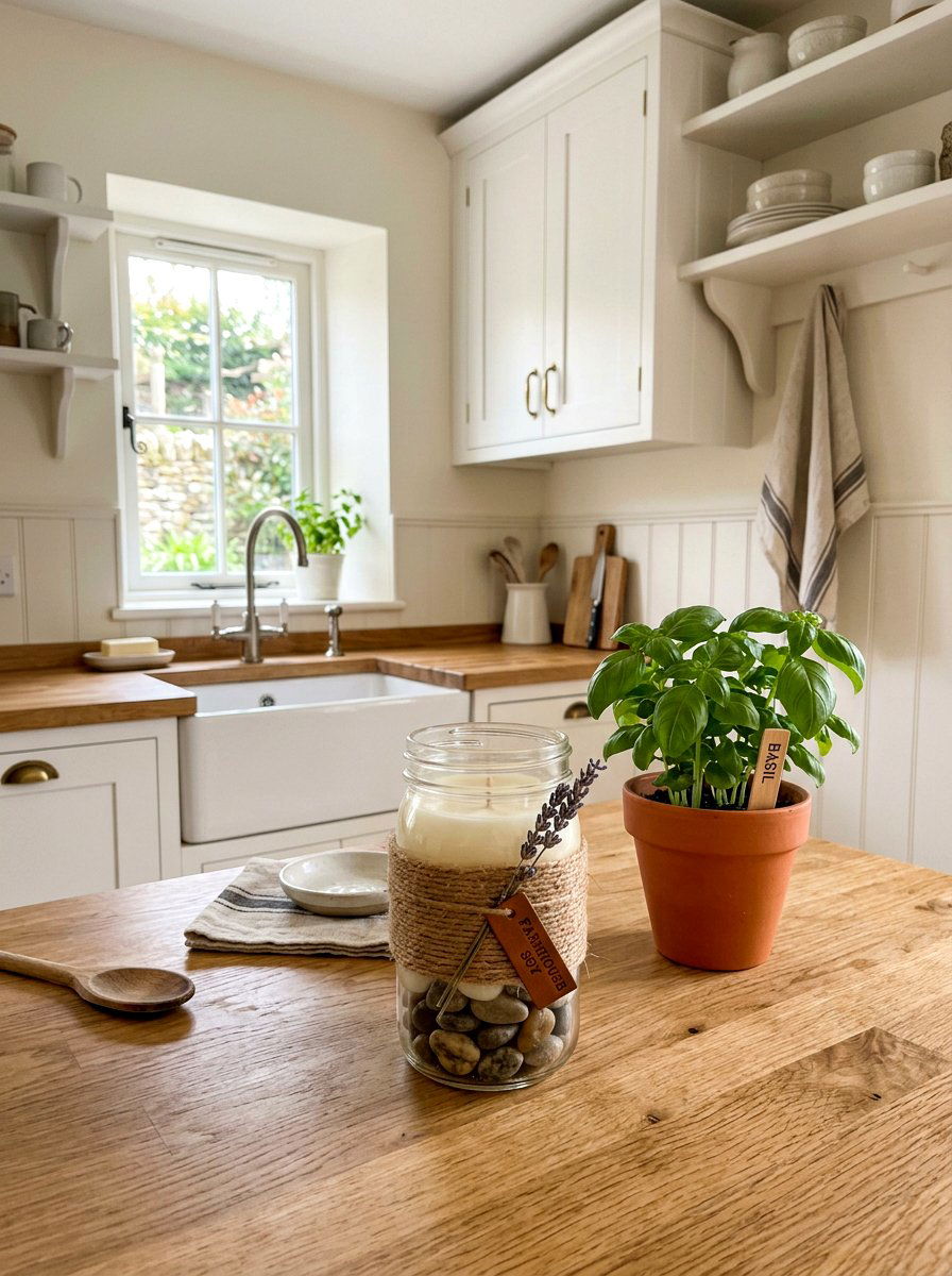 Mason jar candle - 25 Spring Candle Decor Ideas