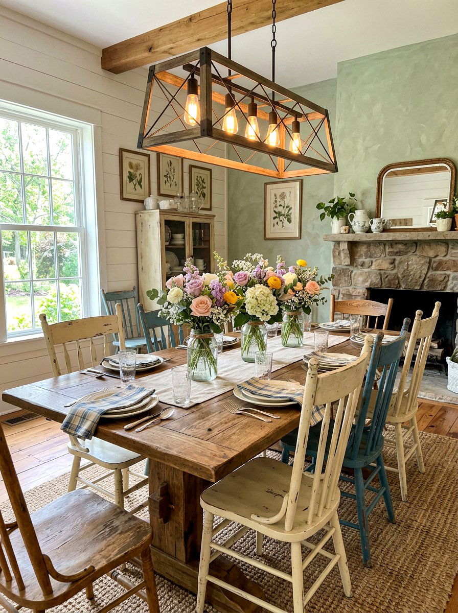 Mason jar flower arrangement - 25 Spring Recycled Decor Ideas