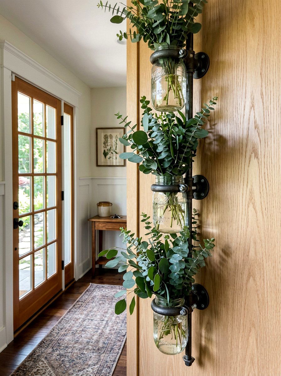 Mason jar hanging wall vase - 25 Spring Mason Jar Vase Ideas