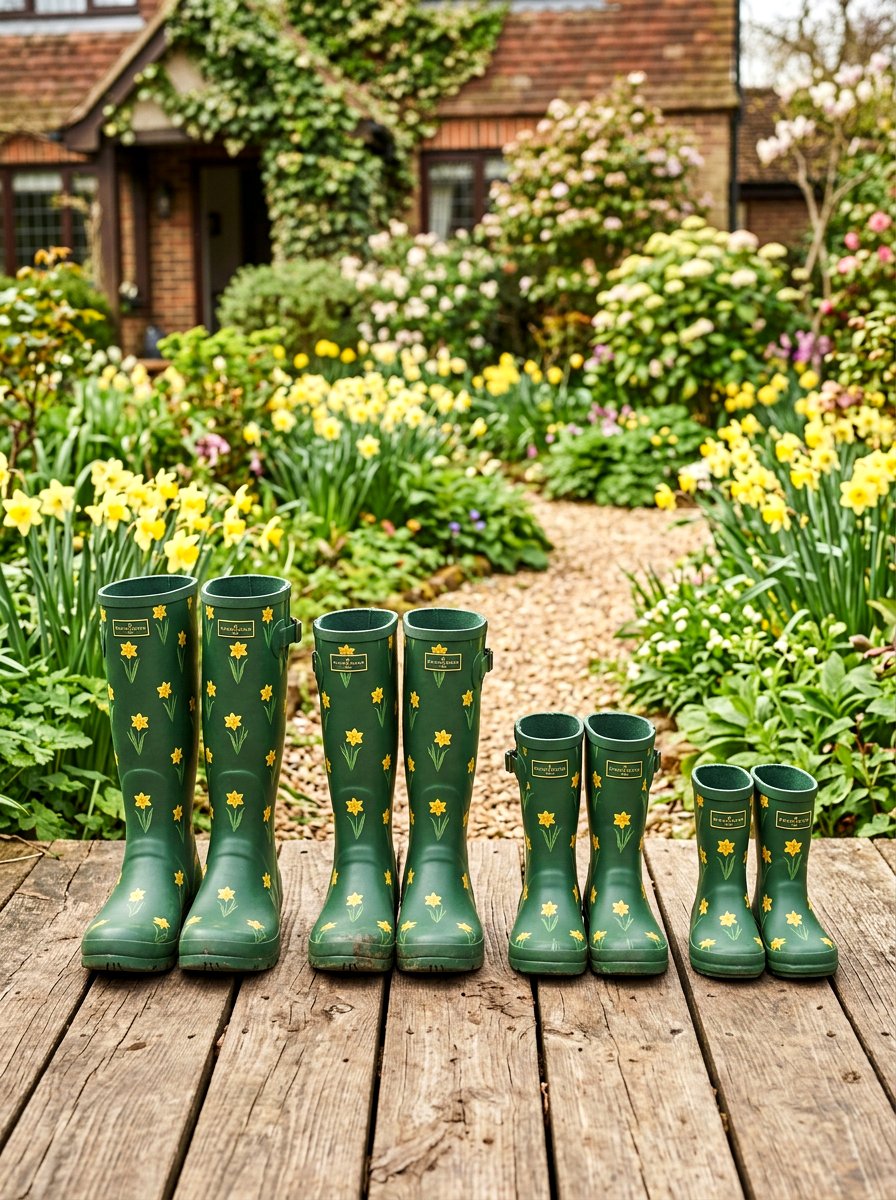 Matching Family Boot Set - 25 Spring Rubber Boot Planter Ideas