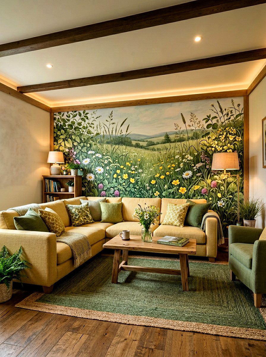 Meadow Wall Mural - 25 Spring Wallpaper Ideas