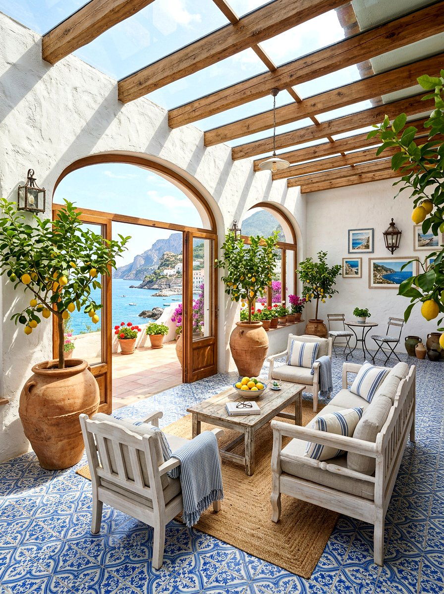 Mediterranean Sunroom - 25 Spring Sunroom Spring Decor Ideas