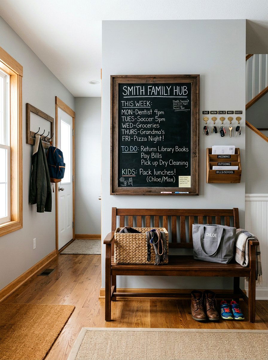 Message board - 25 Spring Mudroom Decor Ideas