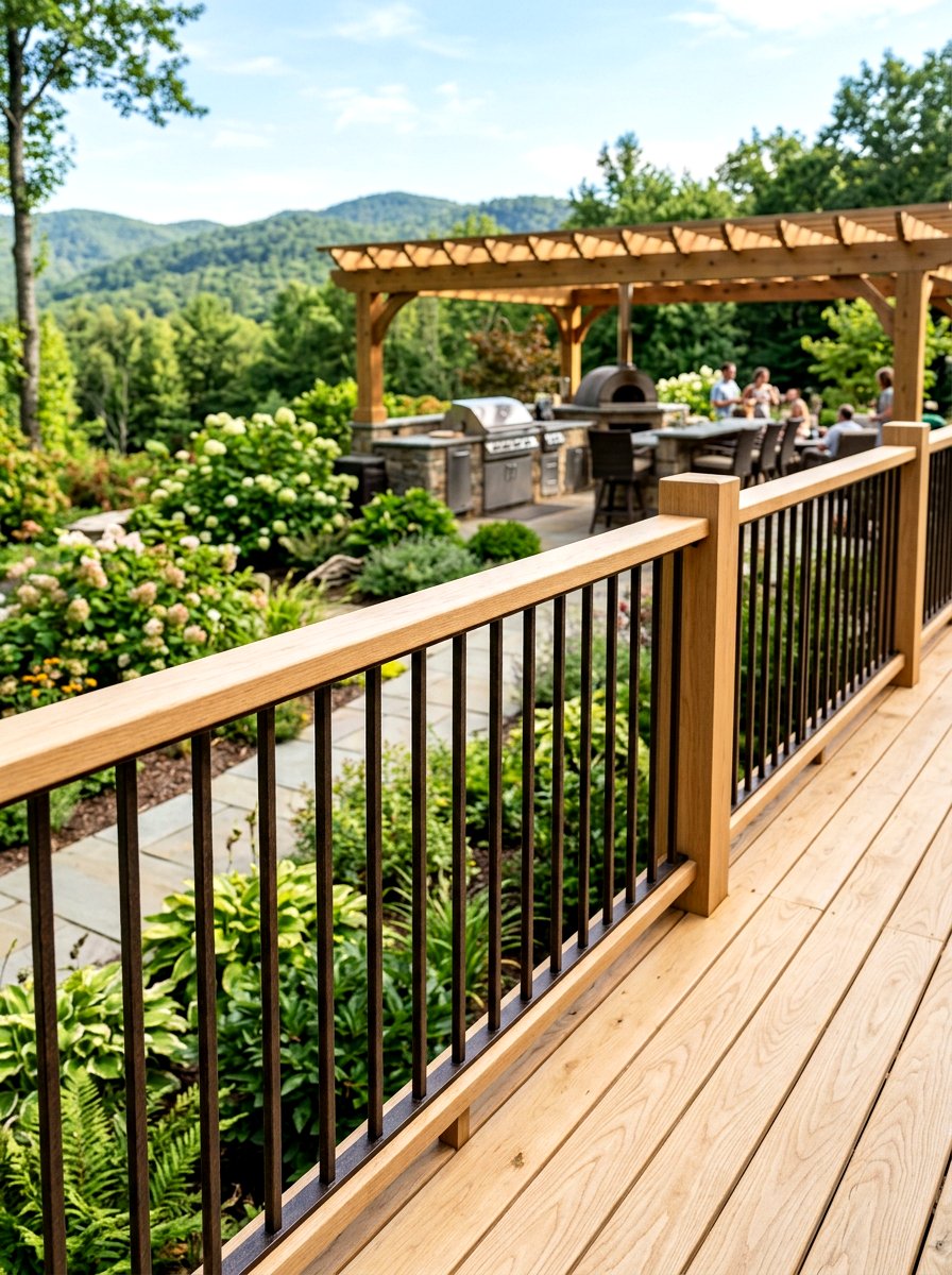 Metal Baluster Railing - 25 Spring Deck Railing Decor Ideas
