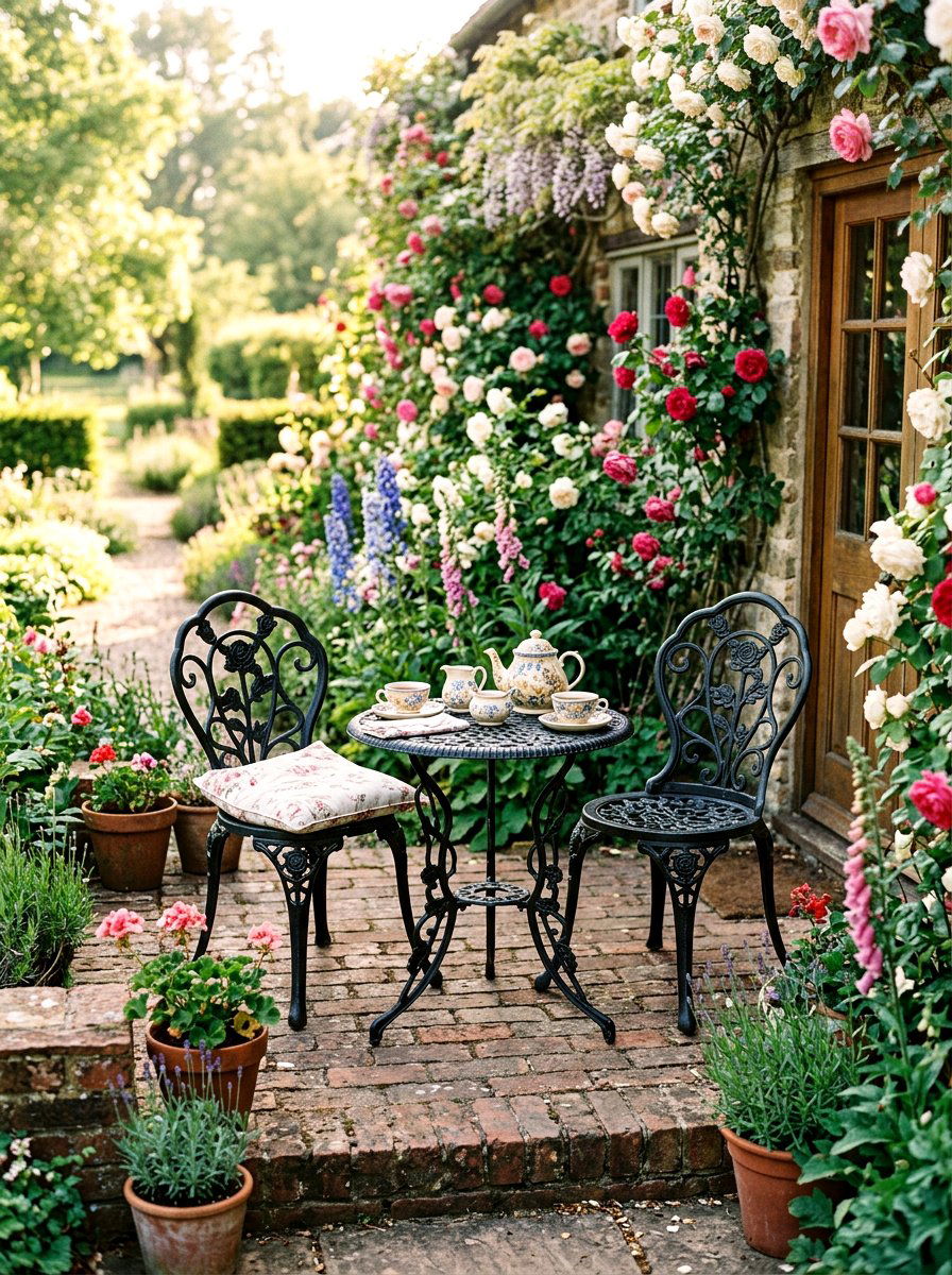 Metal Bistro Set - 25 Back Porch Spring Decor Ideas