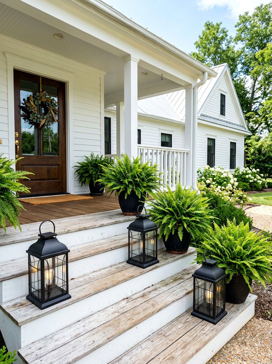 Metal Farmhouse Lantern - 25 Spring Garden Lantern Ideas