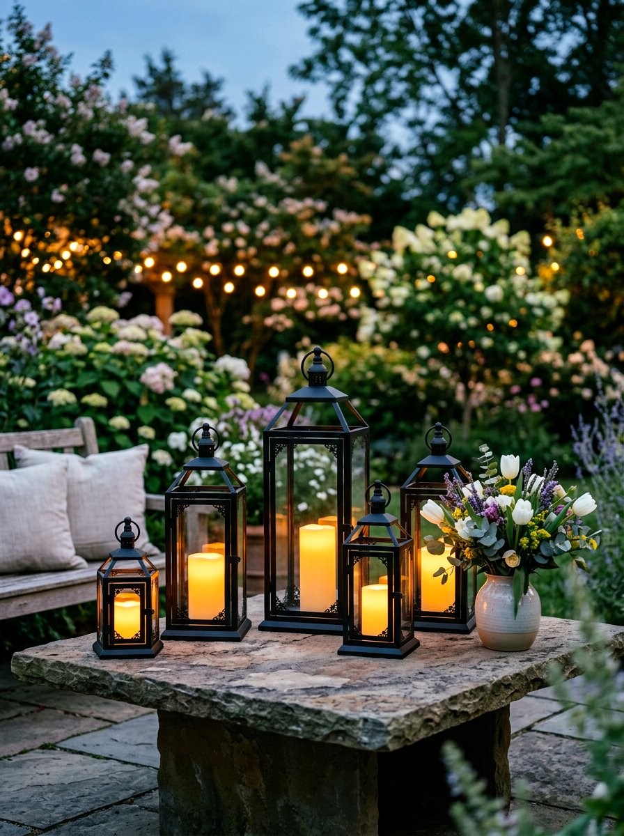 Metal Lanterns For Outdoors - 25 Spring Metal Garden Decor Ideas