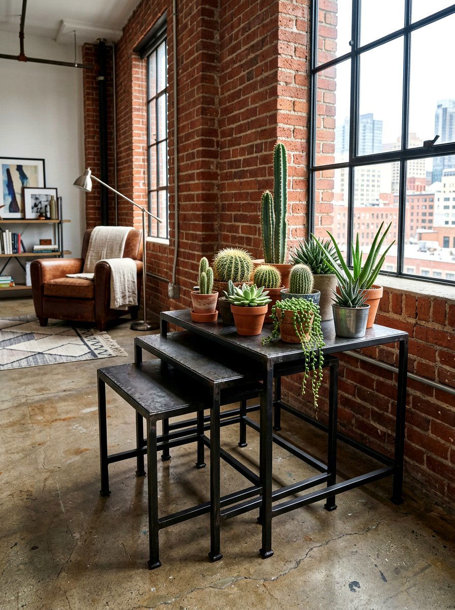 Metal Nesting Table - 25 Spring Plant Stand Ideas