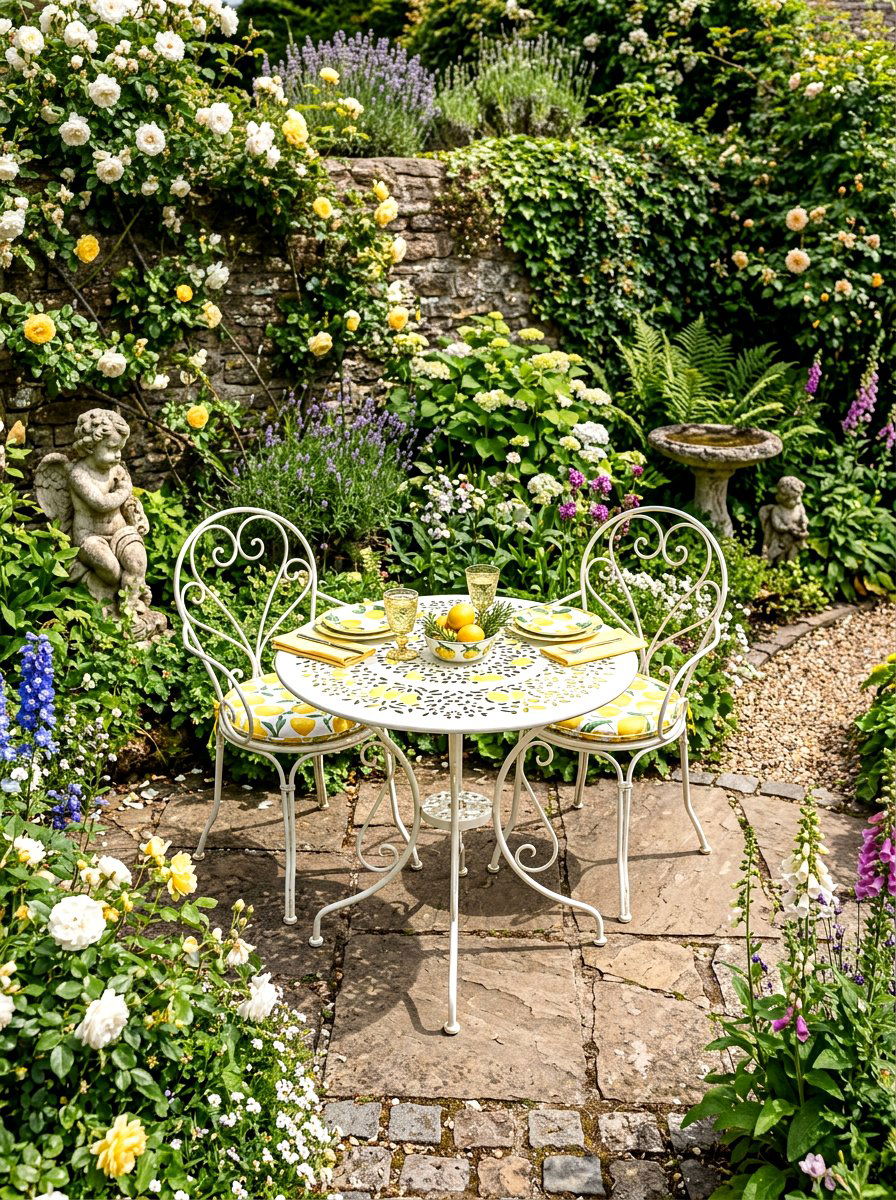 Metal Patio Table Stencil - 25 Spring Stencil Decor Ideas