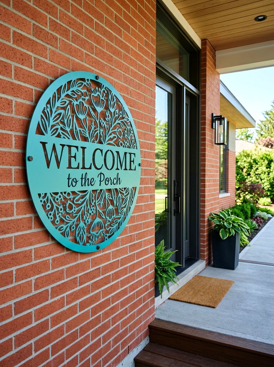 Metal Porch Sign - 25 Spring Outdoor Sign Ideas