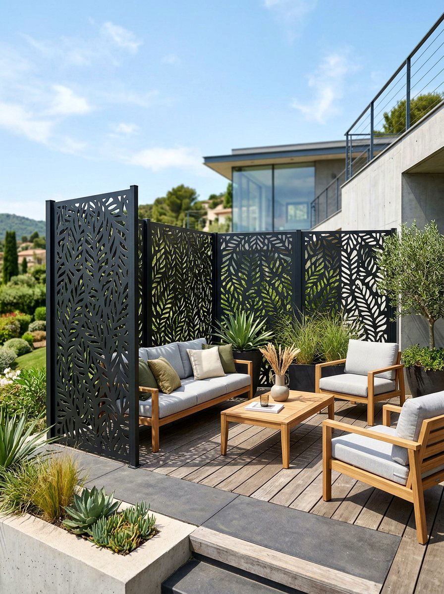Metal Privacy Screens - 25 Spring Metal Garden Decor Ideas