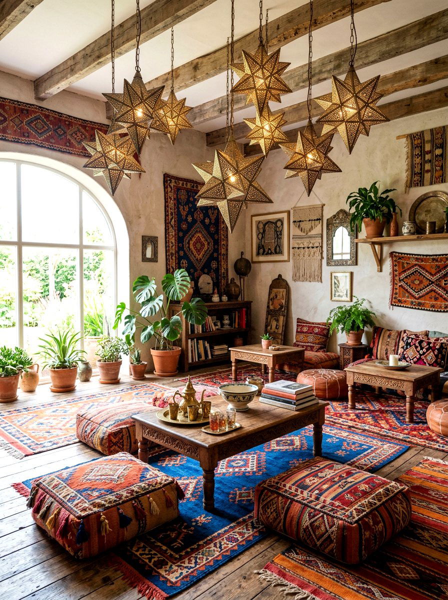 Metal Star Lantern - 25 Spring Porch Ceiling Decor Ideas