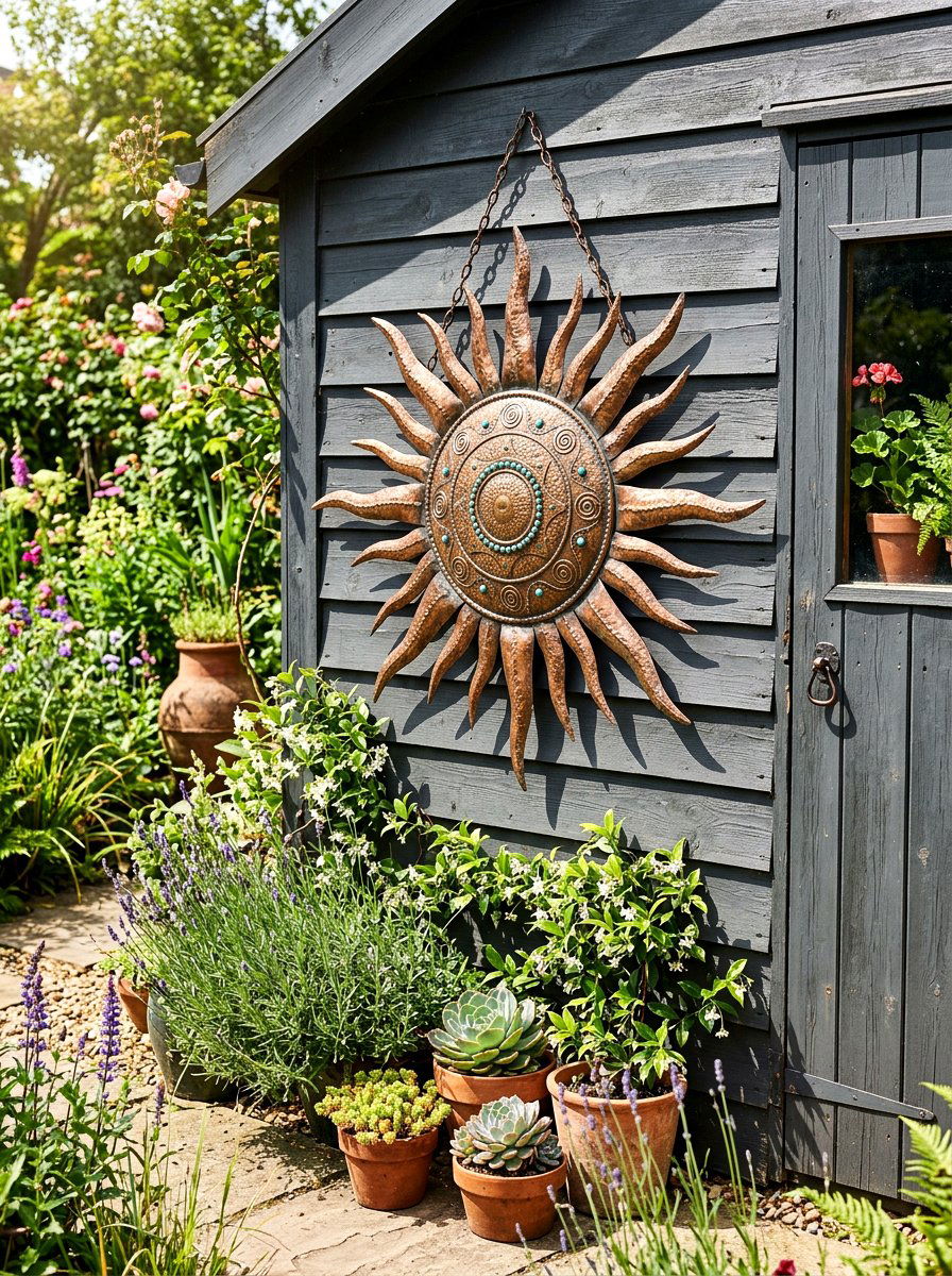 Metal Sun Wall Art - 25 Spring Metal Garden Decor Ideas