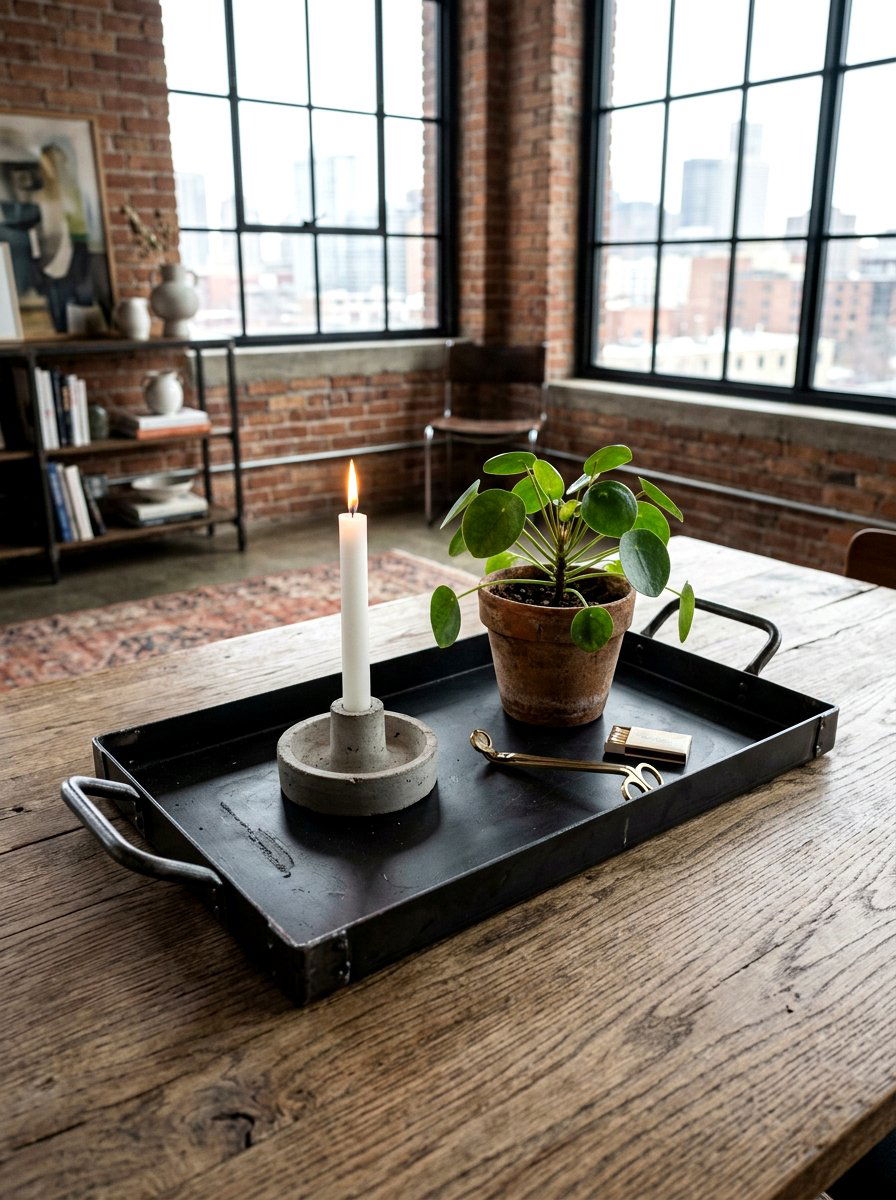 Metal Tray Industrial Style - 25 Spring Bedroom Tray Styling Ideas