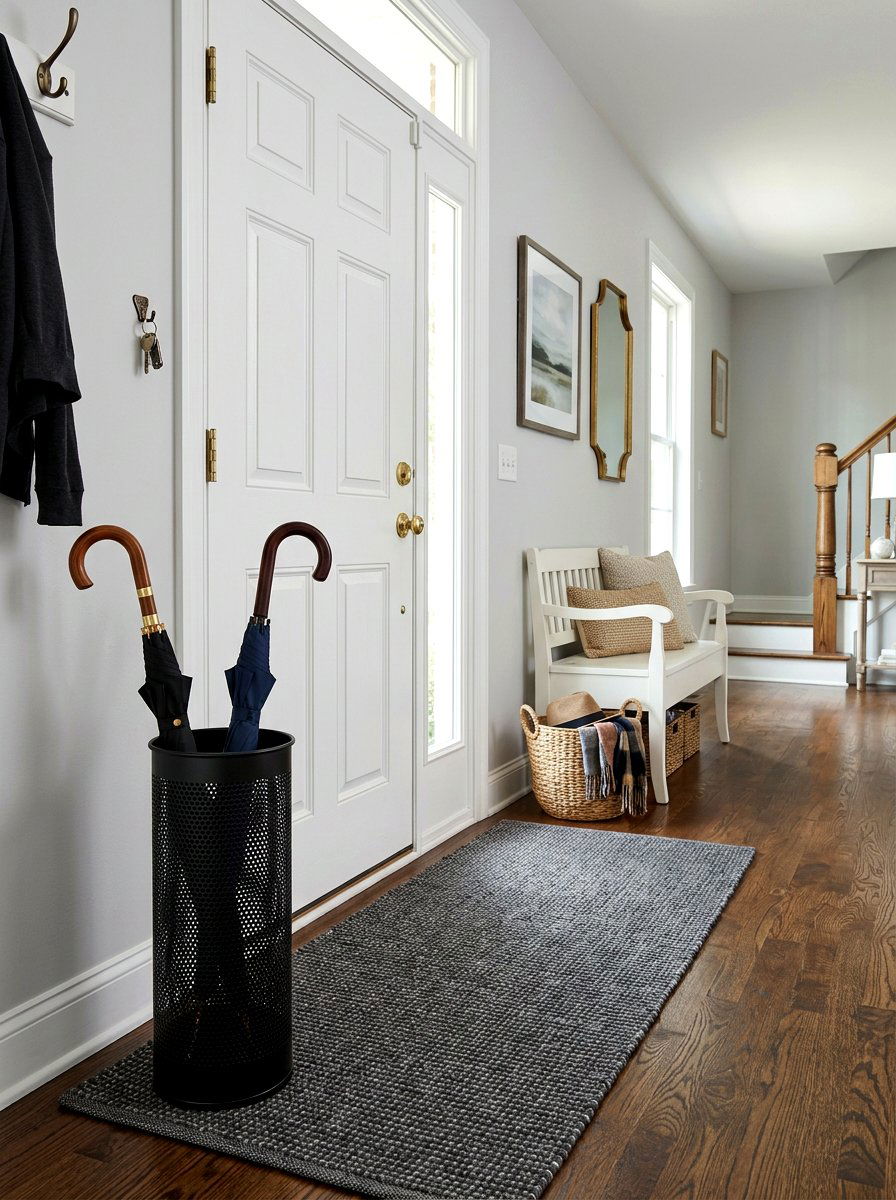 Metal Umbrella Stand - 25 Spring Foyer Decor Ideas