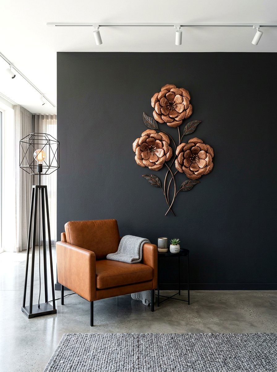 Metal Wall Flower - 25 Spring Floral Wall Art Ideas