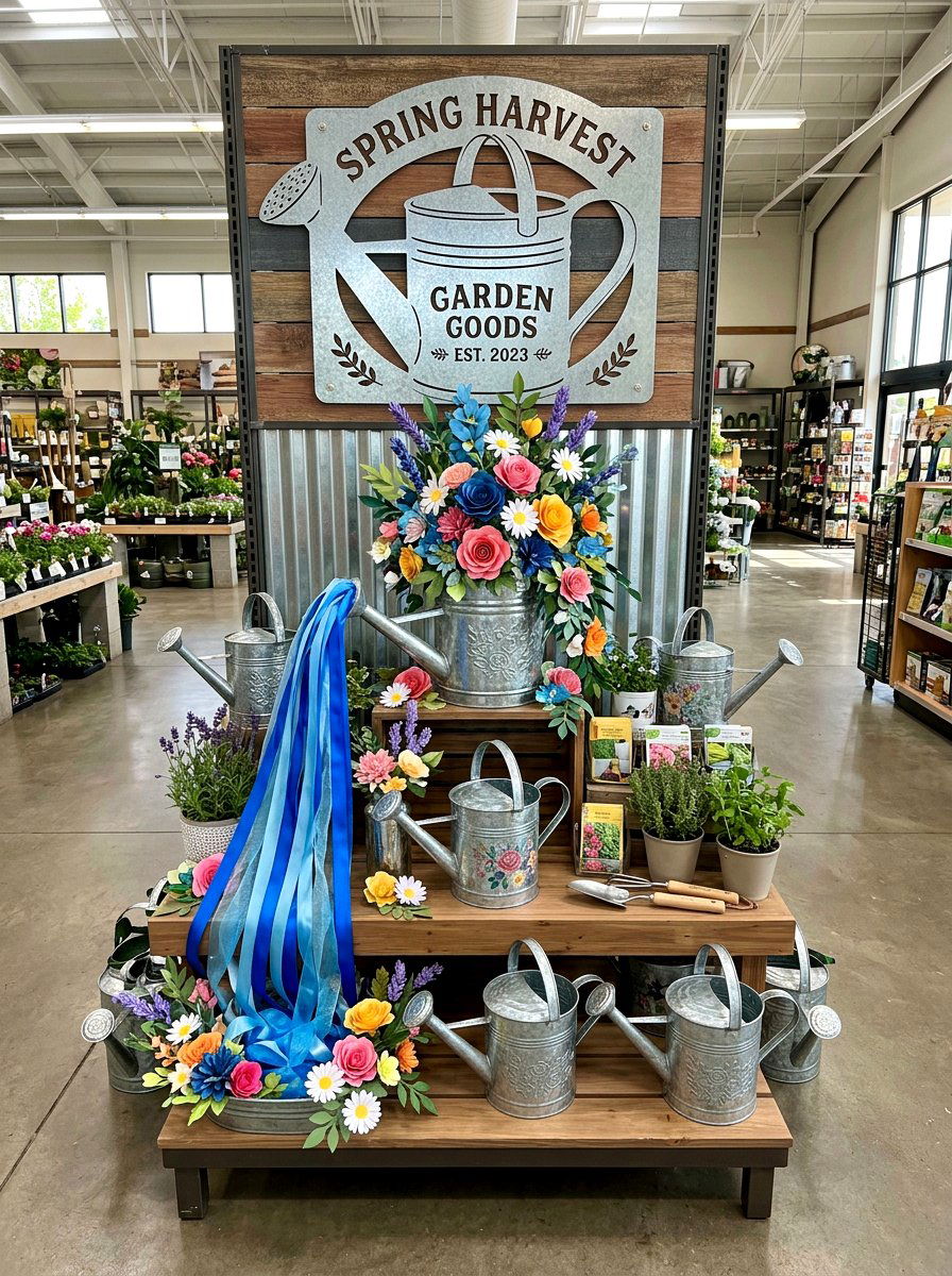 Metal Watering Can - 25 Spring Bulletin Board Ideas