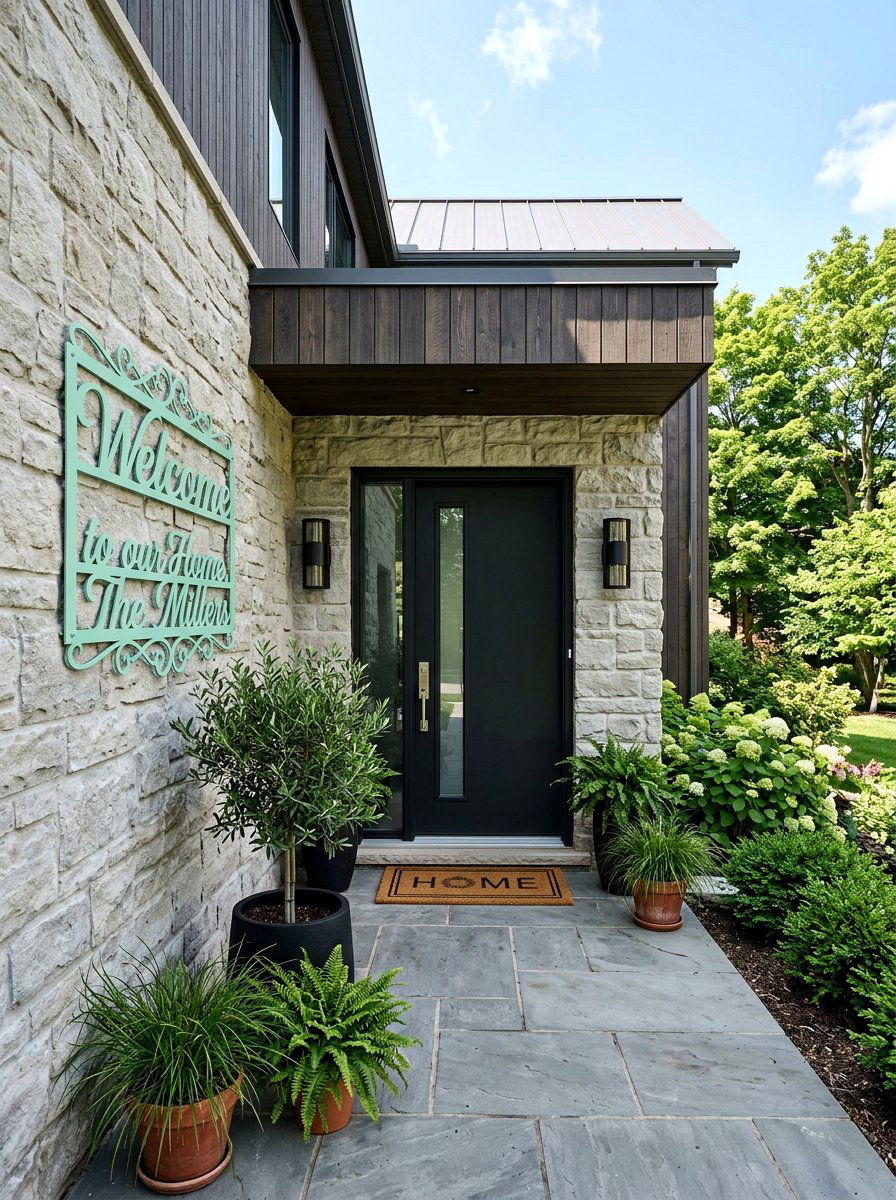 Metal Welcome Sign - 25 Spring Welcome Sign Ideas