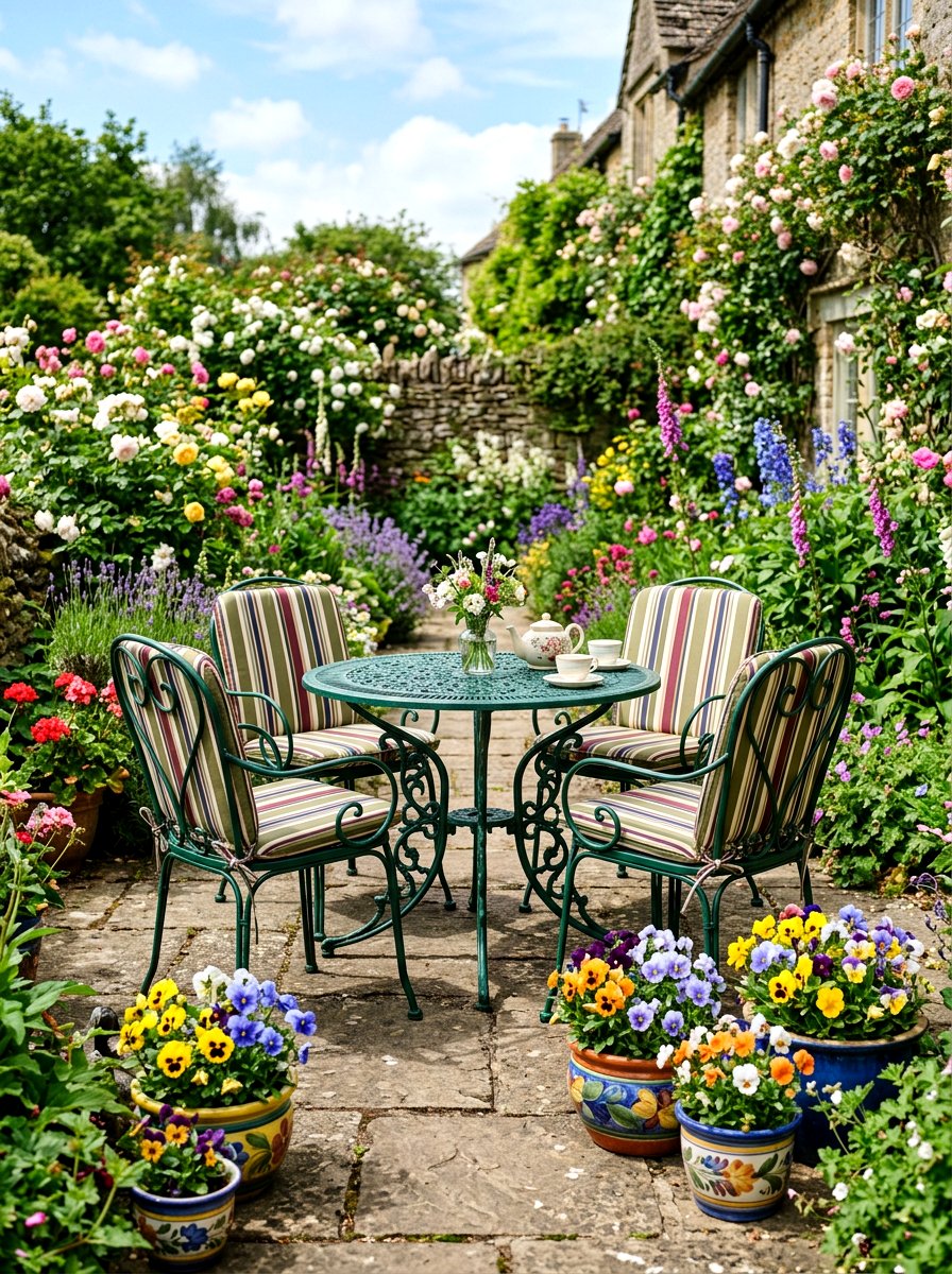 Metal garden table set - 25 Spring Outdoor Dining Table Ideas