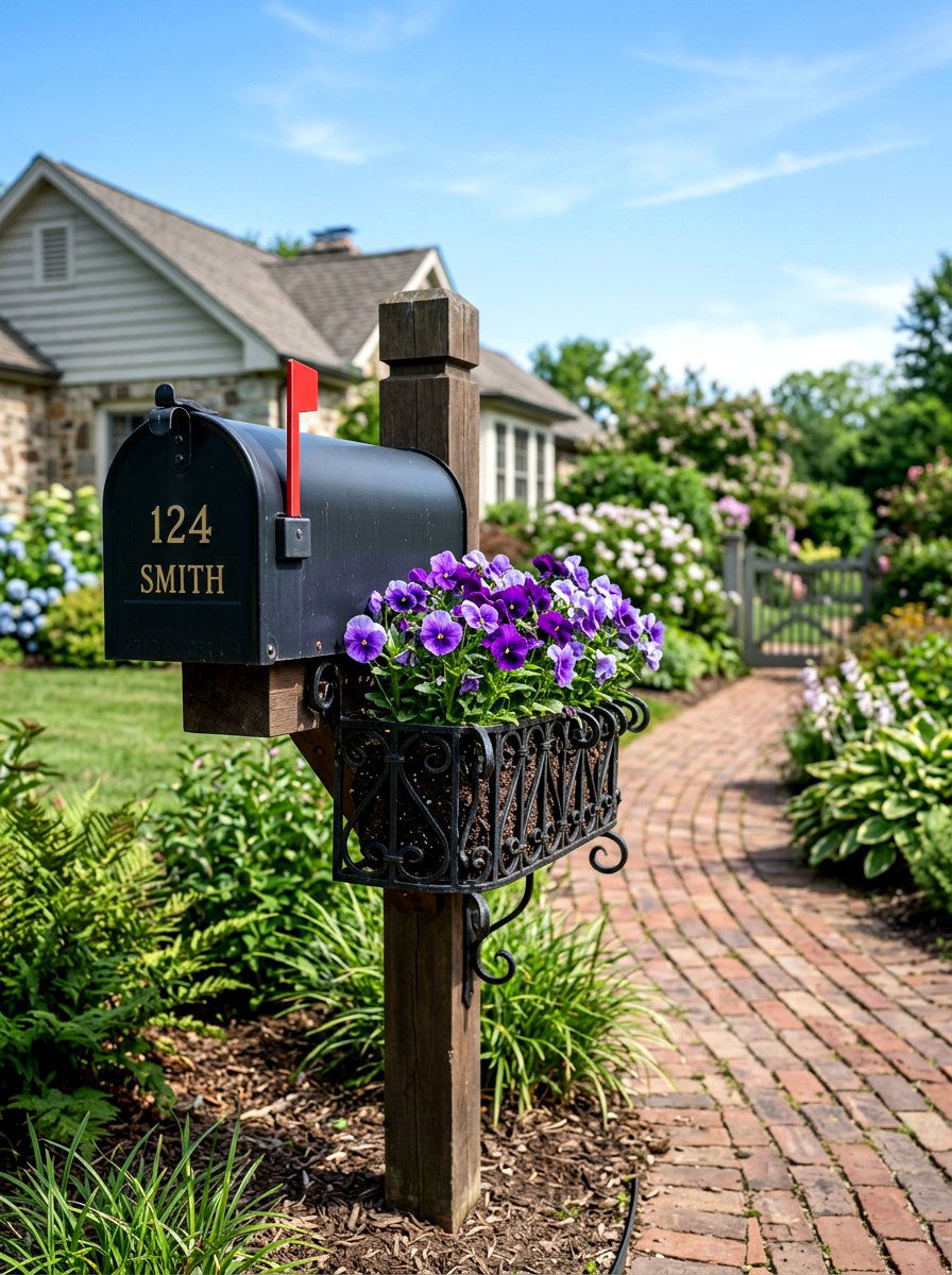 Metal mailbox flower box - 25 Spring Mailbox Planter Ideas