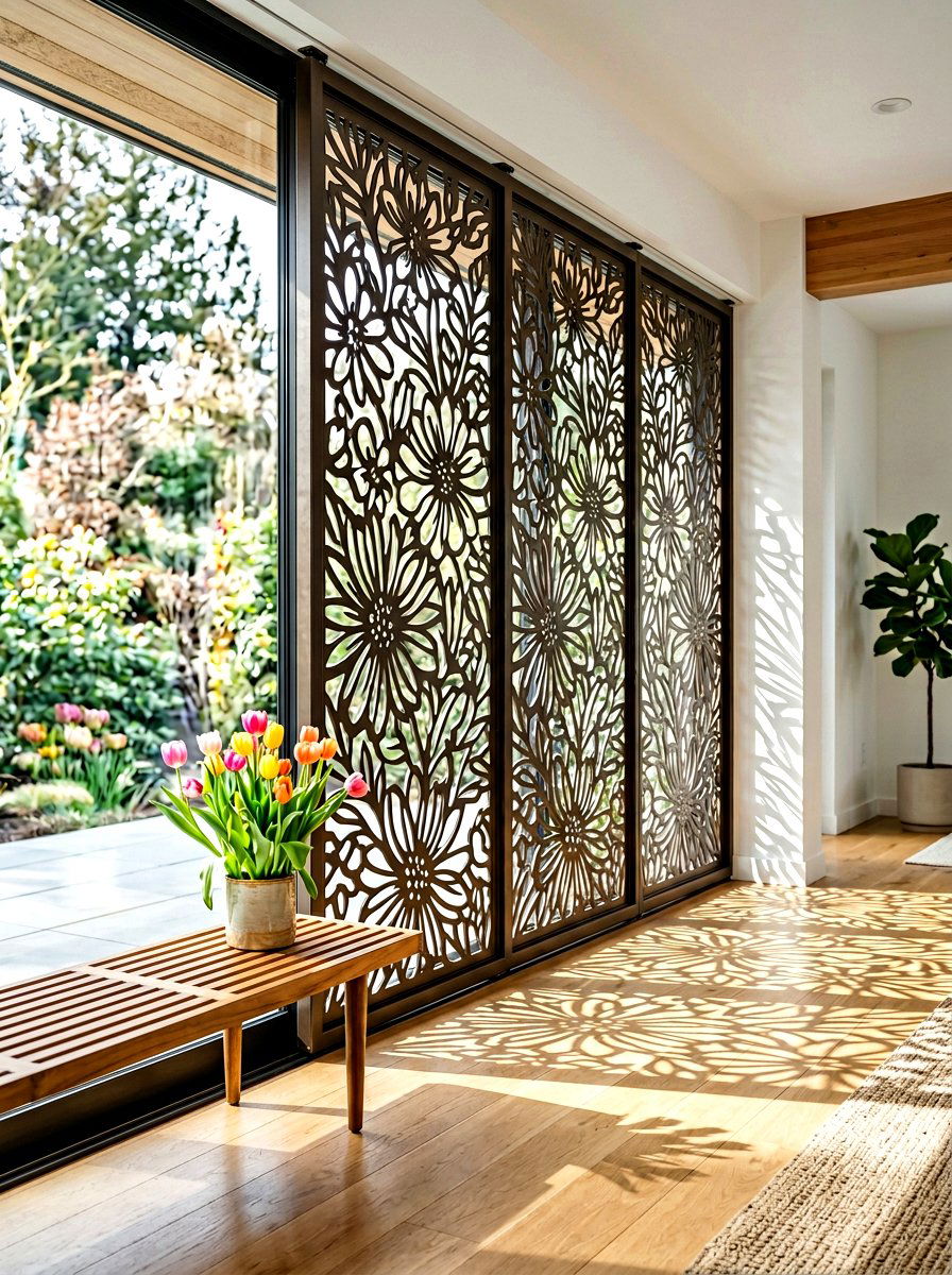 Metal privacy panels - 25 Spring Balcony Privacy Screen Ideas