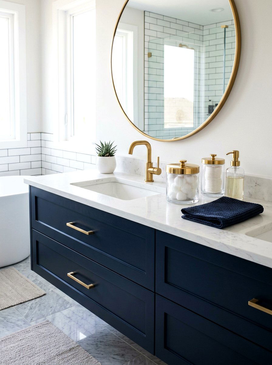 Metallic Lid Bathroom Jar - 25 Spring Bathroom Jar Ideas