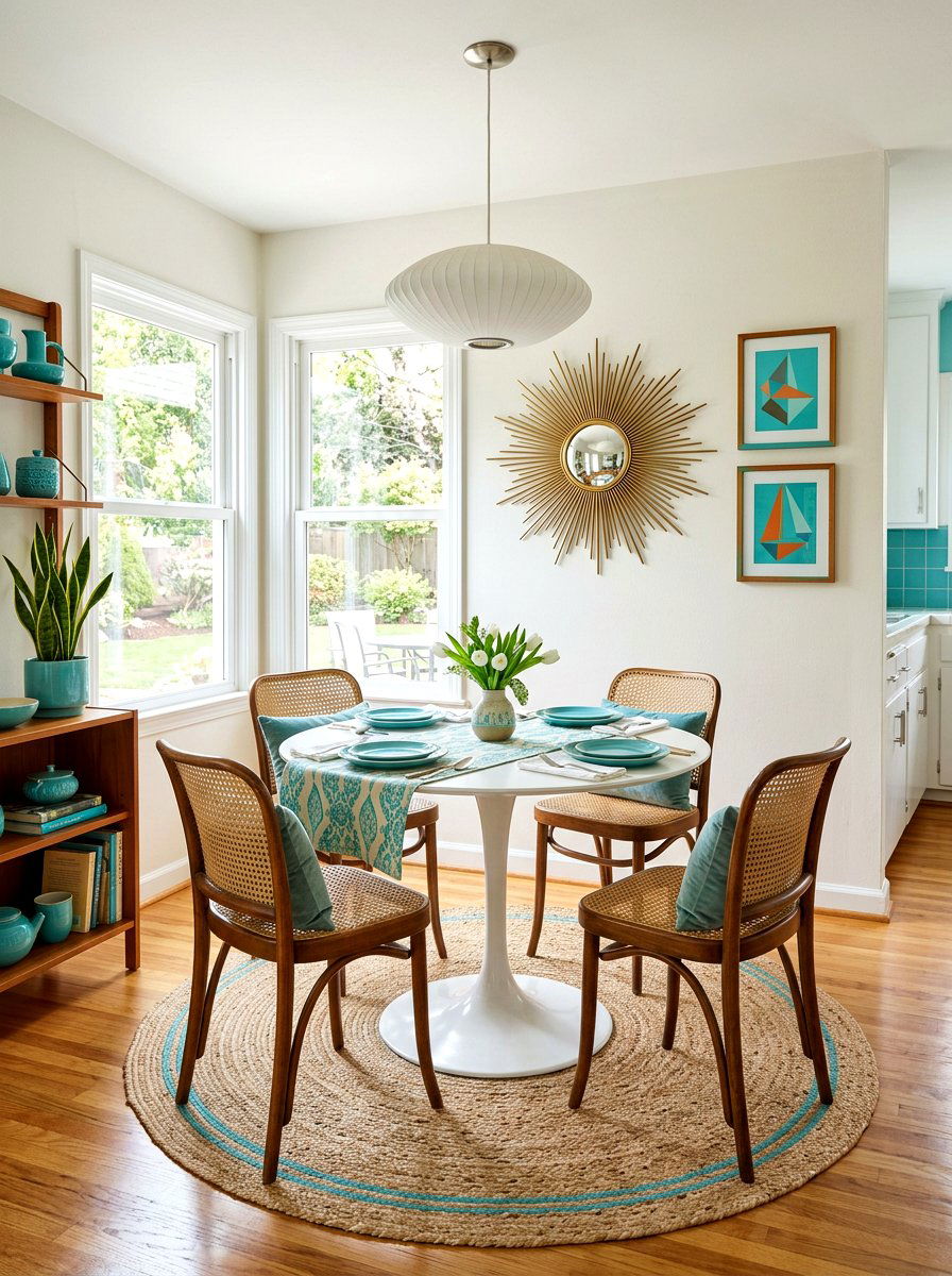 Mid Century Modern Breakfast Nook - 25 Spring Breakfast Nook Decor Ideas
