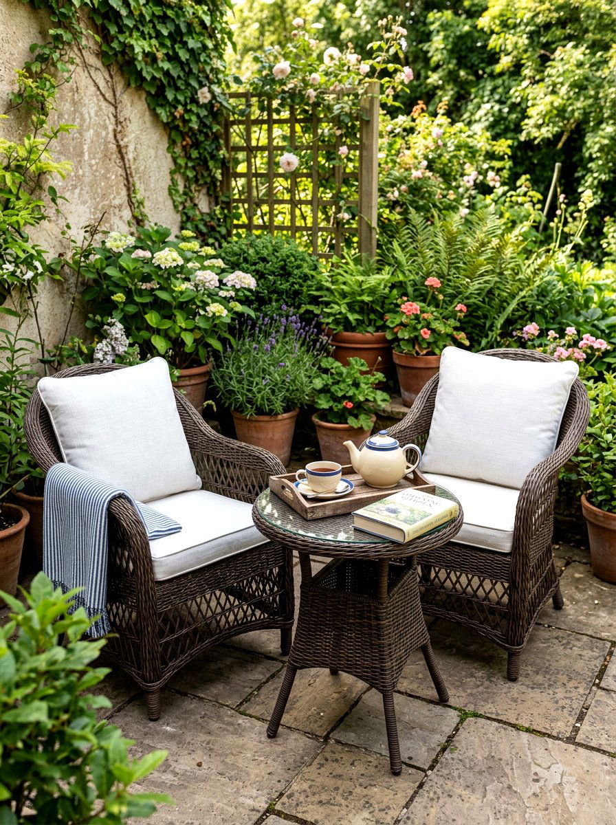 Mid Century Modern Courtyard - 25 Spring Courtyard Decor Ideas