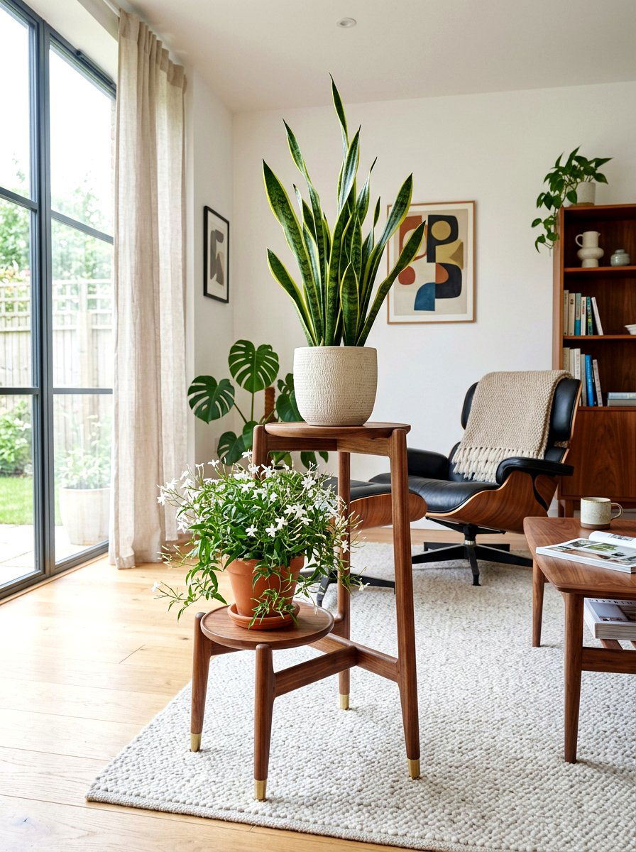 Mid Century Modern Plant Stand - 25 Spring Flower Stand Ideas