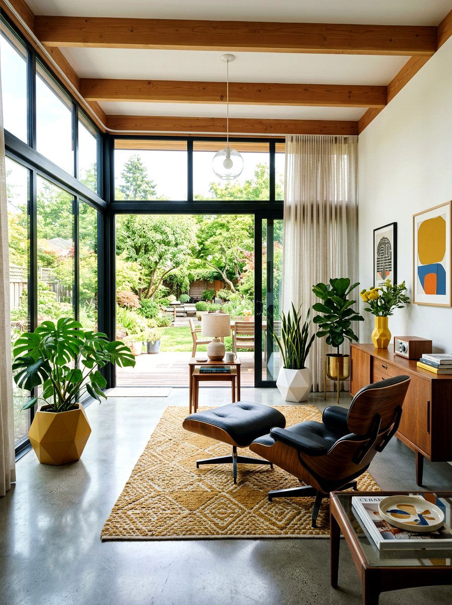 Mid Century Modern Sunroom Layout - 25 Spring Sunroom Decor Ideas