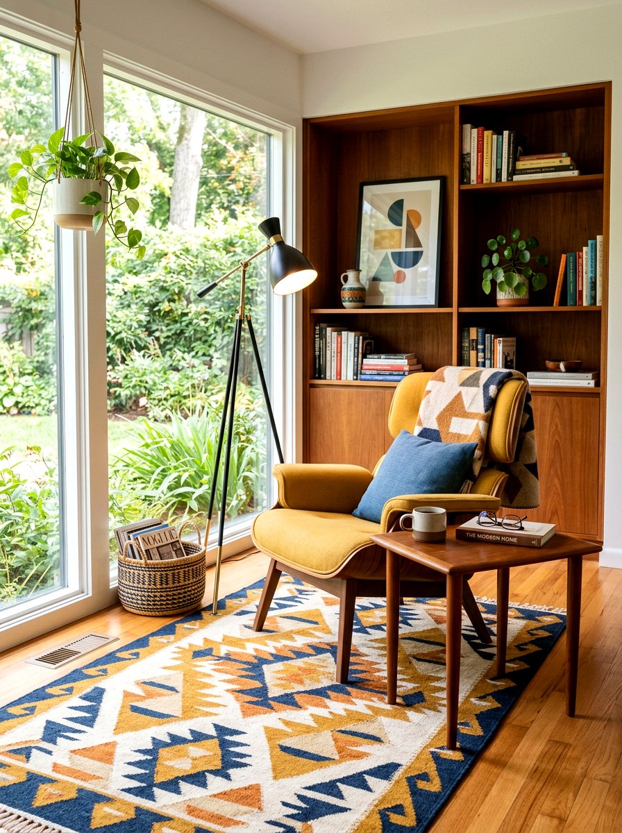 Mid century modern reading nook - 25 Spring Reading Nook Decor Ideas