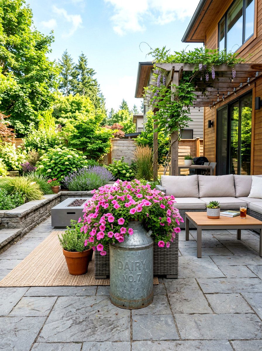 Milk Can Planter For Patio - 25 Spring Milk Can Decor Ideas