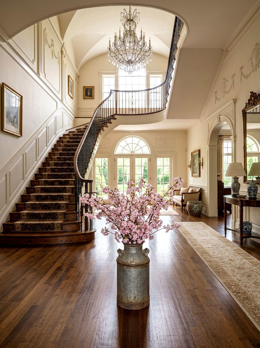 Milk Can With Cherry Blossoms - 25 Spring Milk Can Decor Ideas