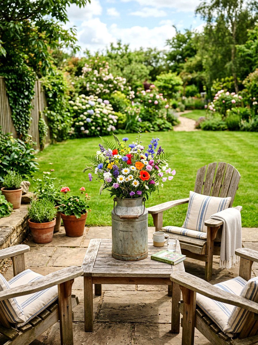 Milk Can With Wildflowers - 25 Spring Milk Can Decor Ideas