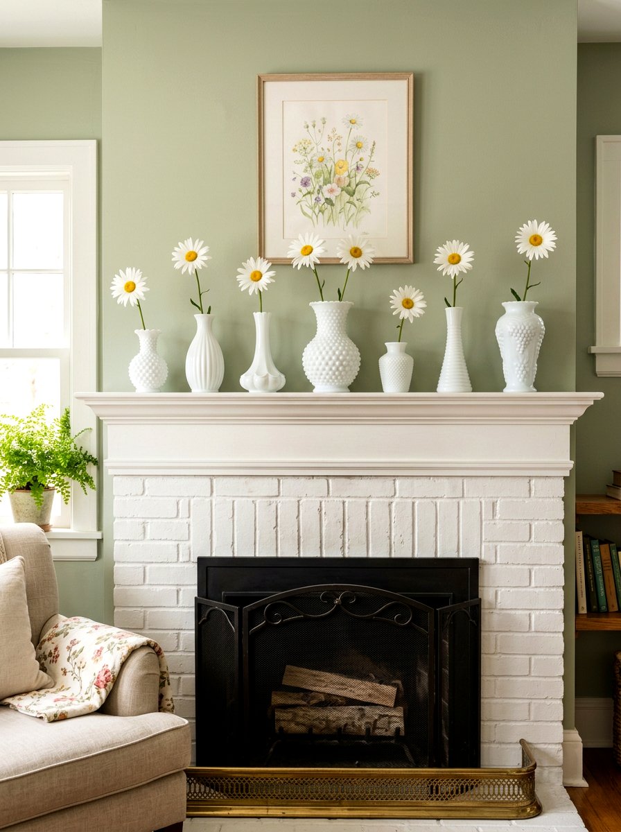 Milk Glass Bud Vases - 25 Spring Milk Glass Decor Ideas